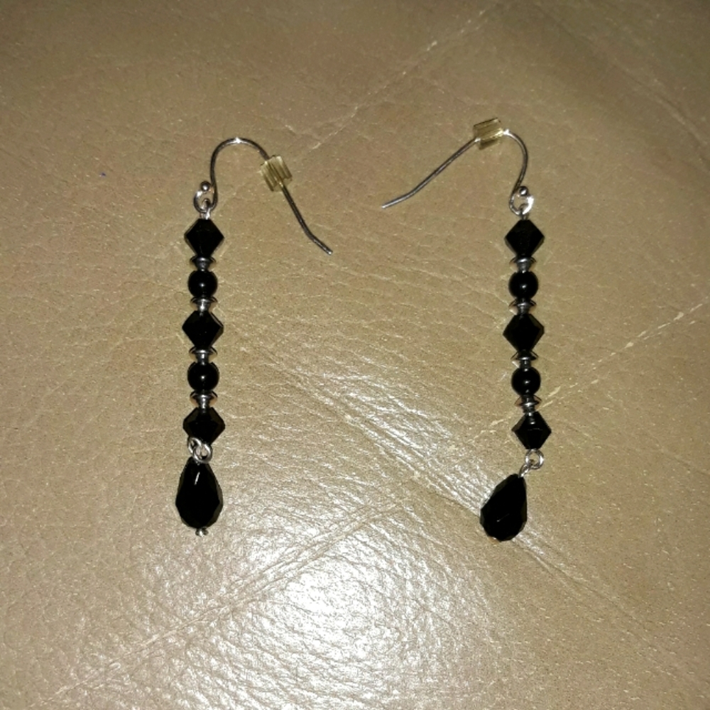 Elegant Black Dangle Earrings